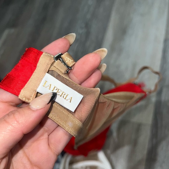 La Perla Red Mesh Pushup Bra 34 C - Picture 5 of 5